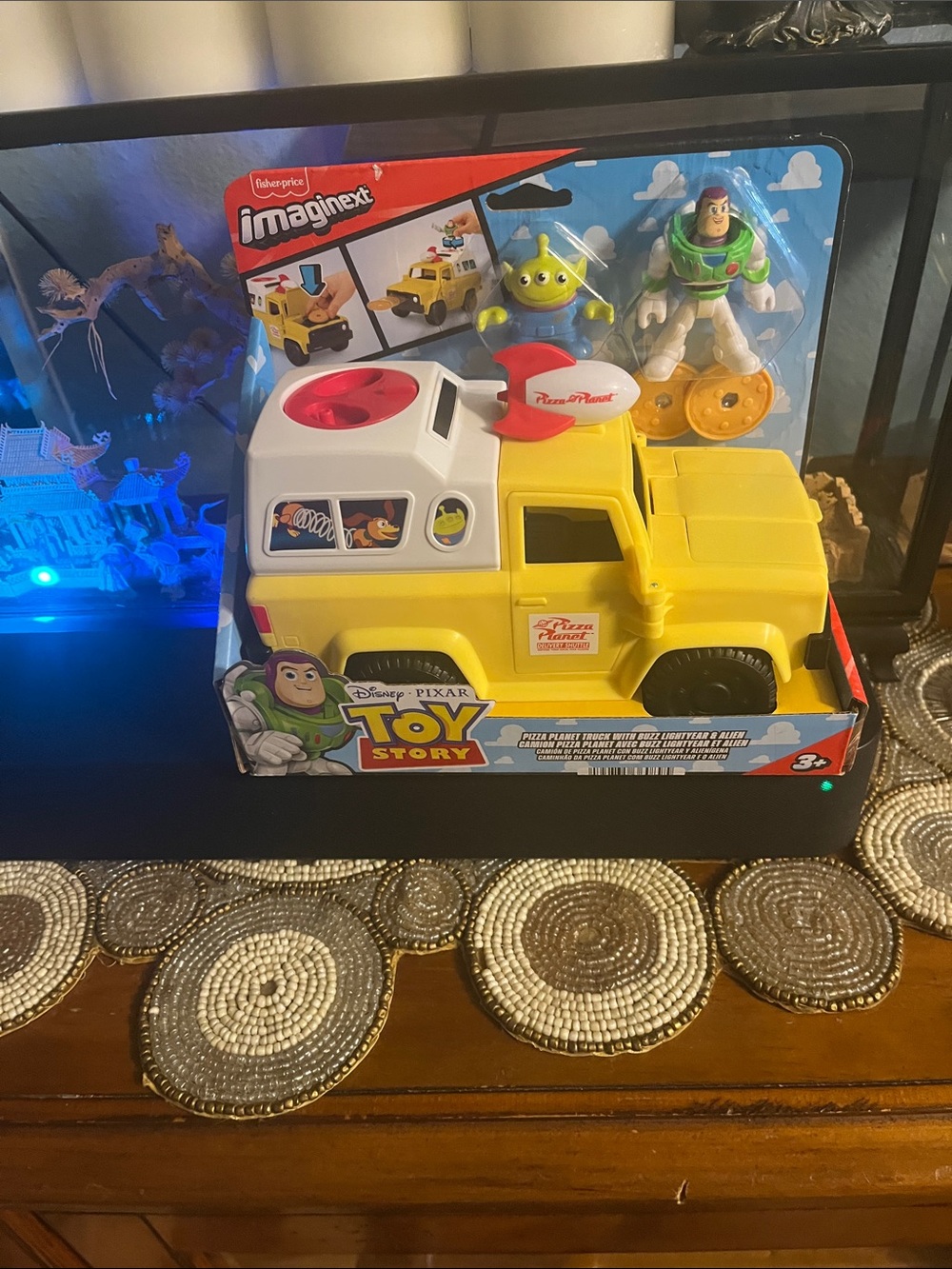 Fisher-Price Imaginext Toy Story Yellow Pizza Planet Truck with Buzz & Alien
